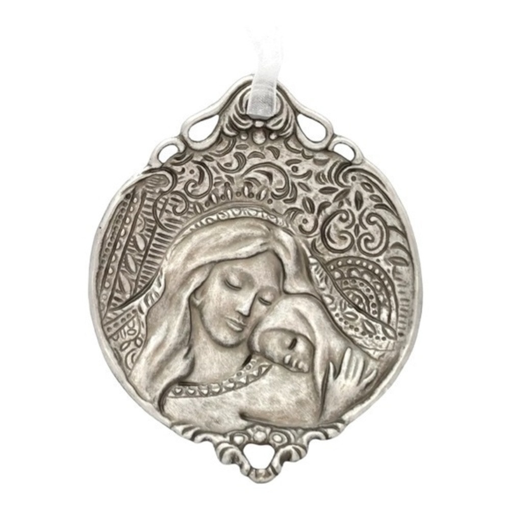 Hallmark 2012 Keepsake Ornament ~ Mother And Child ~ Metal with Mother of Pearl